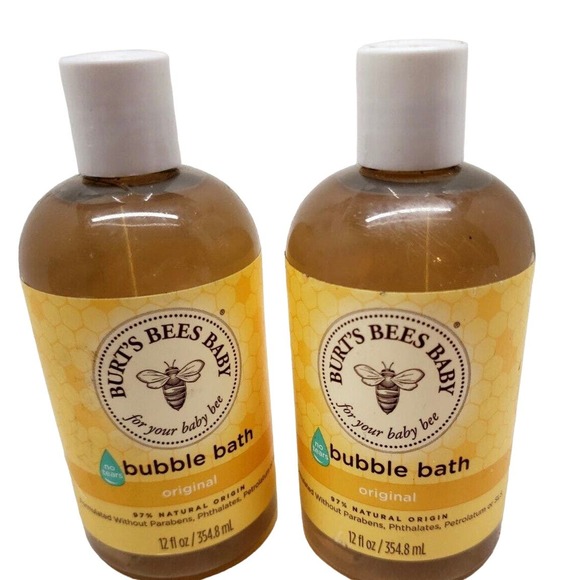 Original 2x Burt’s Bees Baby Bee Bubble Bath Tear Free 12 oz. Clean Bath time - Picture 1 of 6